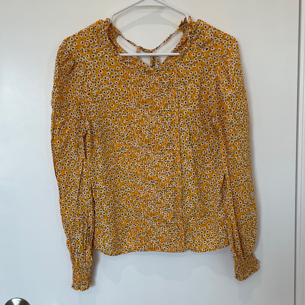 Zara Floral Yellow Women's Top